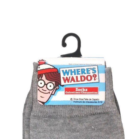 Where's Waldo Socks sz M/L Medium/Large (6-12) - Picture 3 of 5